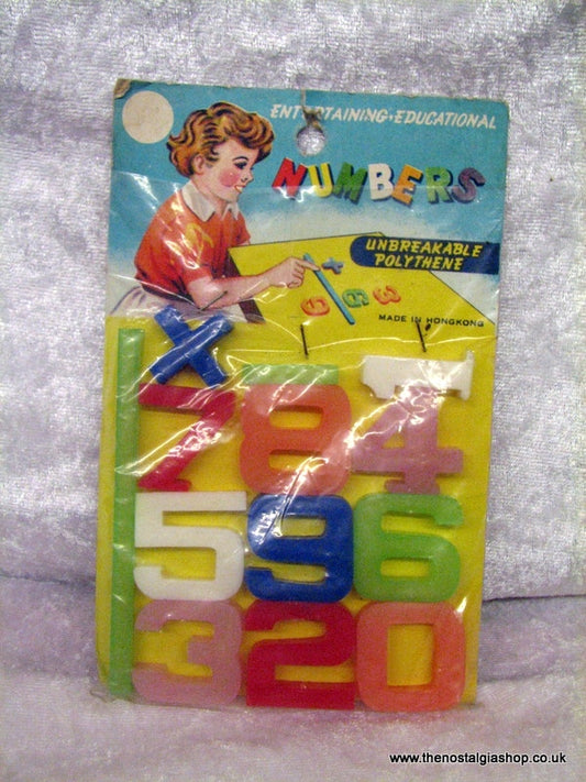 Numbers, Set of Polythene for kids. 1960s. (ref nos060g)