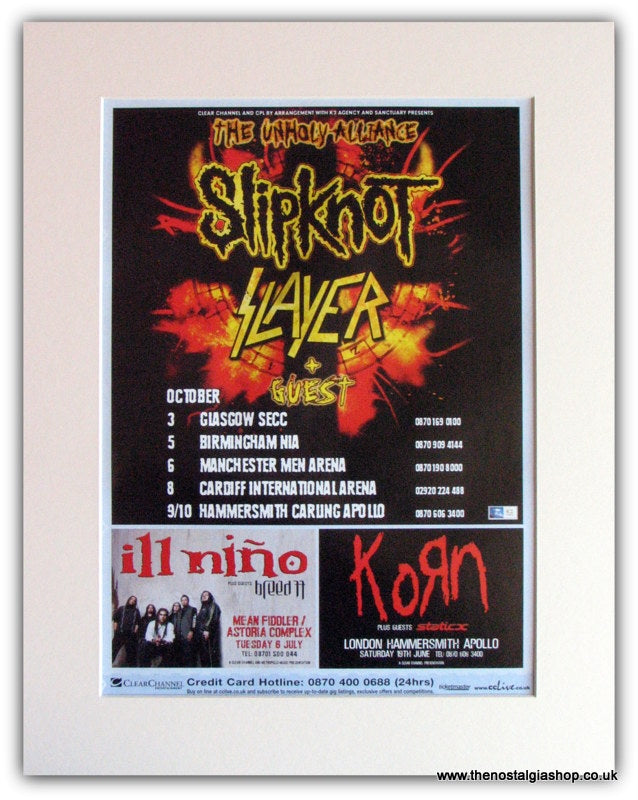 slayer slipknot tour 2004