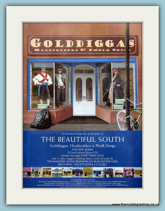 The Beautiful South Golddiggas, Headnodders & Pholk Songs Original Music Advert 2004 (ref AD3431)