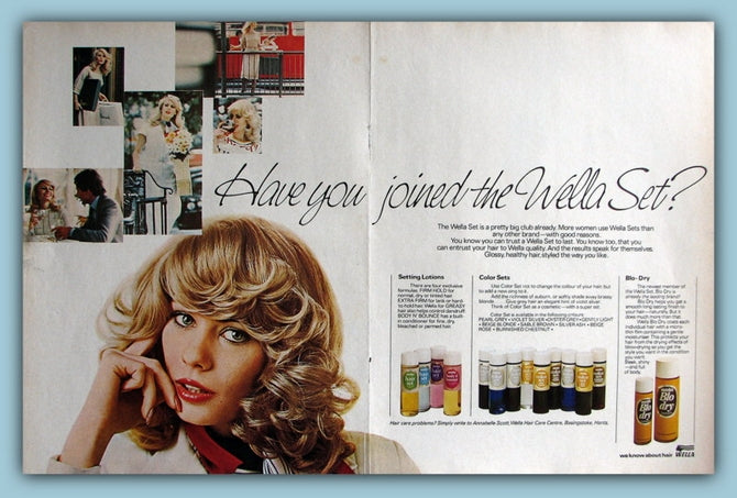 Wella Hair Set Double Original Advert 1977 (ref AD3740)