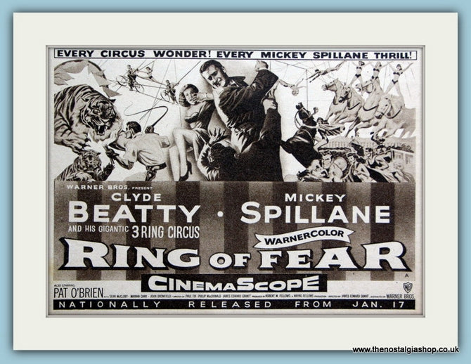 Ring Of Fear 1955 Original Film Advert (ref AD3339)