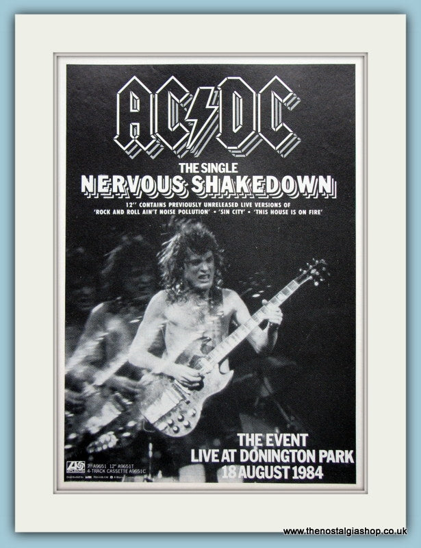 AC DC Nervous Shakedown 1984 Original Advert (ref AD3109)
