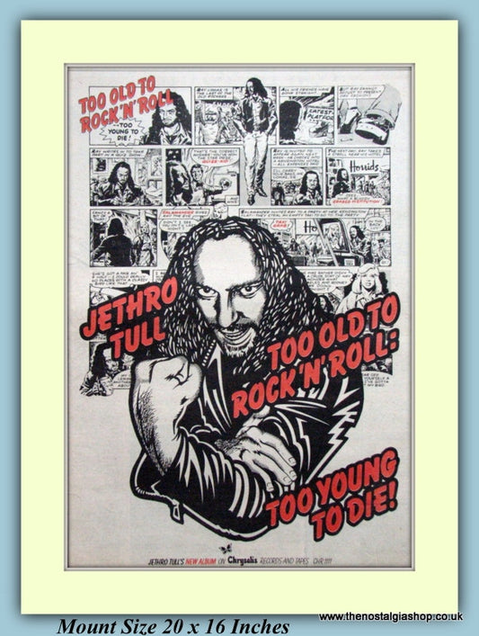 Jethro Tull Too Old To Rock'N'Roll Original Advert 1976 (ref AD9307)