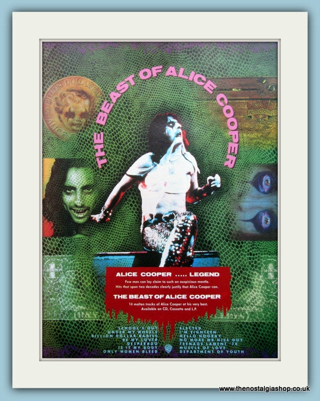 Alice Cooper The Beast Of Alice Cooper 1989 Original Advert (ref AD3135)