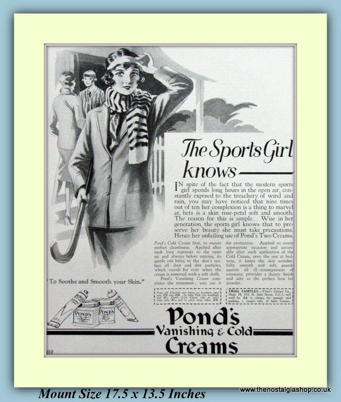 Pond's Cold Cream Original Advert 1927 (ref AD9242)