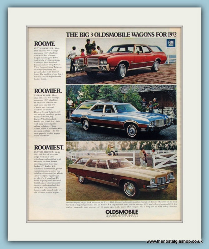 Oldsmobile The Big 3 Original Advert 1972 (ref AD8212)