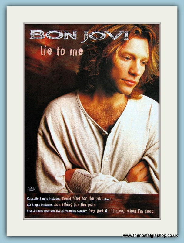 Bon Jovi Lie To Me, 1995 Original Advert (ref AD3272)
