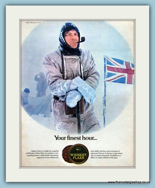 Whiskey Flake Tobacco Arctic Explorer Original Advert 1975 (ref AD6149)