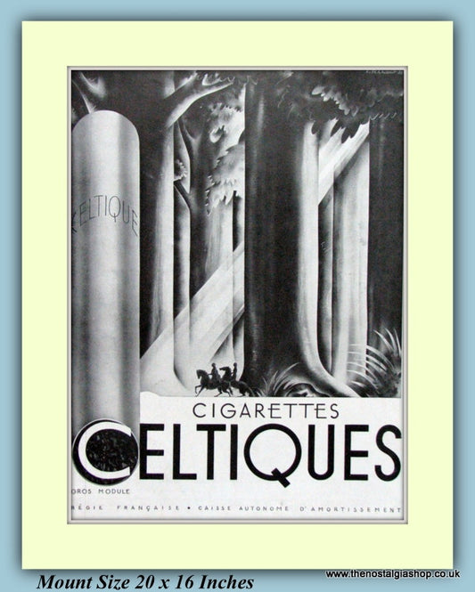 Celtiques Cigarettes Original French Advert 1936 (ref AD9201)