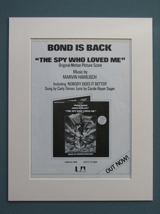 The Spy Who Loved Me 1977 Soundtrack advert (ref AD643)