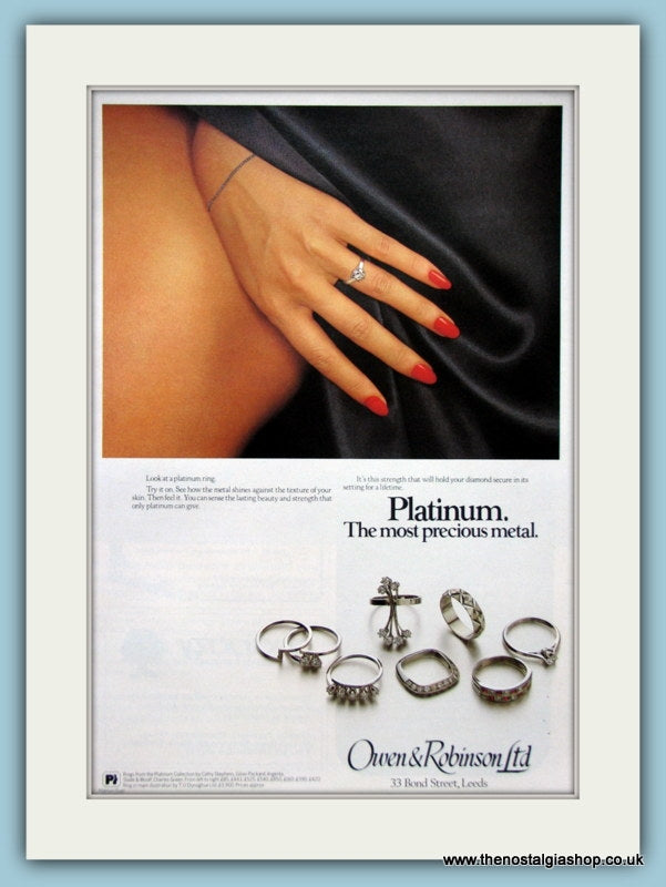 Owen & Robinson Rings Original Advert 1980 (ref AD6221)
