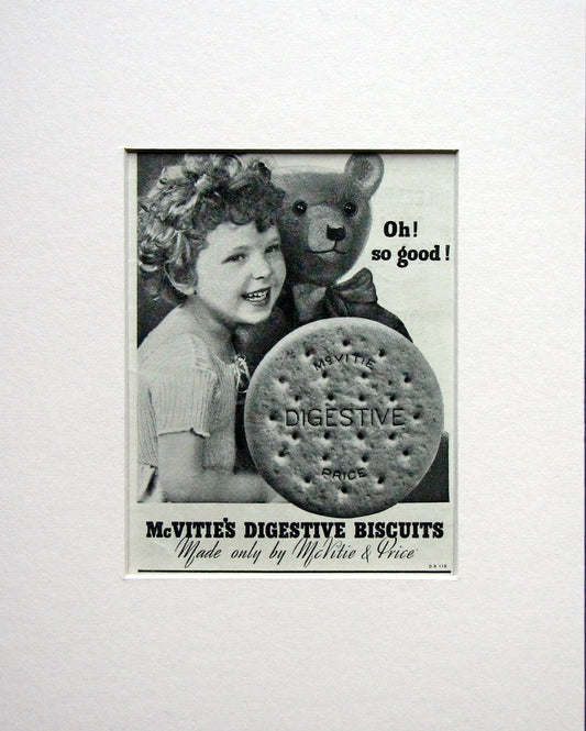 McVitie's Digestive Biscuits. Original advert 1939 (ref AD1554)