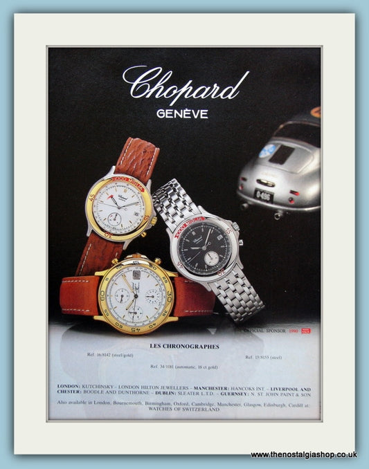 Chopard. Geneve. Original Advert 1990 (ref AD6119)