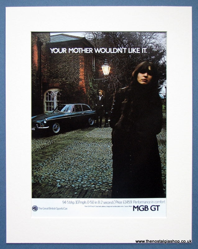 MGB GT. Original advert 1972 (ref AD1364)