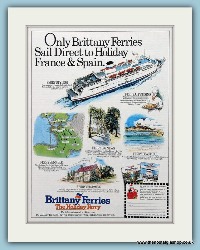 Brittany Ferries Original Advert 1986 (ref AD2276)