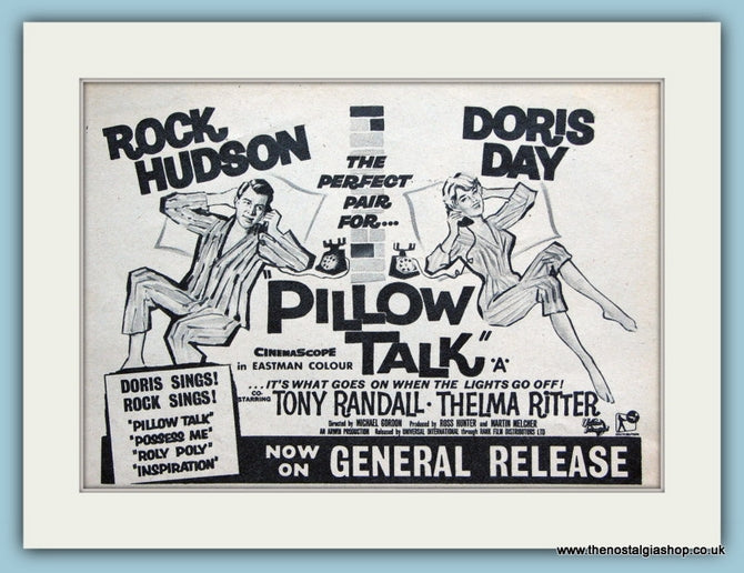 Pillow Talk, 1960 Original Advert starring Rock Hudson (ref AD3189)