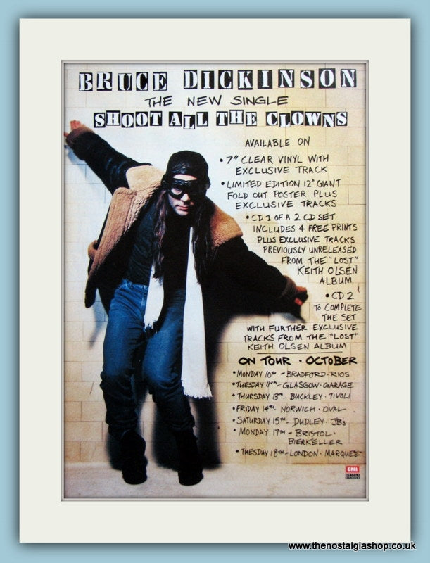 Bruce Dickinson Shoot All The Clowns 1994 Original Advert (ref AD2906)
