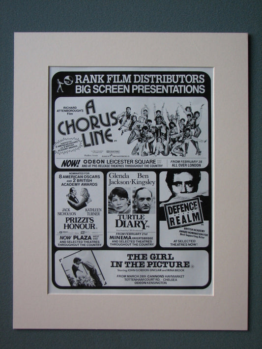 Rank Films A Chorus Line Original Advert 1986(ref AD522)