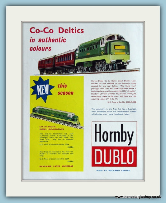 Hornby Dublo Deltic. 1962 Original Advert (ref AD2849)