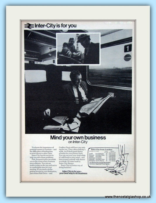 Inter-City Set Of 2 Original Adverts 1972 & 1973 (ref AD6535)