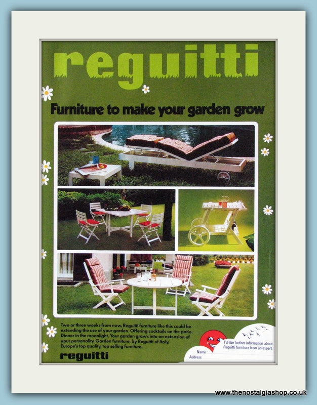 Reguitti Garden Furniture Original Advert 1975 (ref AD3831)