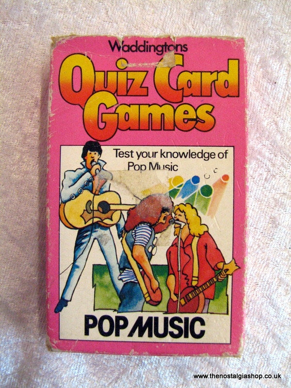 Waddingtons Pop Music Quiz Card Game 1981. (ref nos