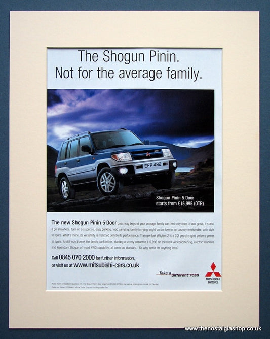 Mitsubishi Shogun Pinin 2007 Original Advert (ref AD1438)
