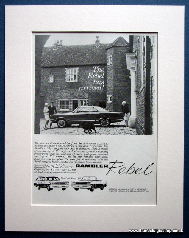 Rambler Rebel 1967 Original Advert (ref AD 1628)