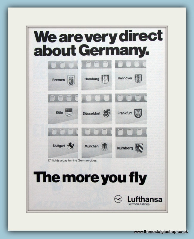 Lufthansa Airline Original Advert  1975 (ref AD2179)