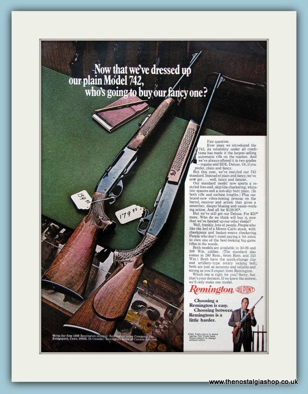 Remington Arms Du Pont Original Advert 1968 (ref AD3897)