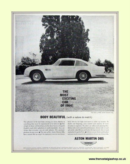 Aston Martin DB5 Set Of 4 Original Adverts 1963 (ref AD6722)