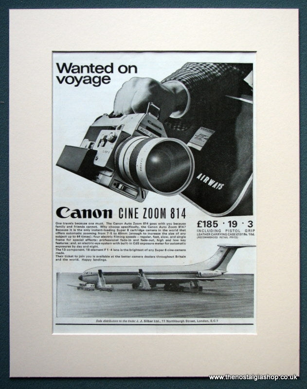 Canon Cine Zoom  814 1968 Original Advert (ref AD1069)