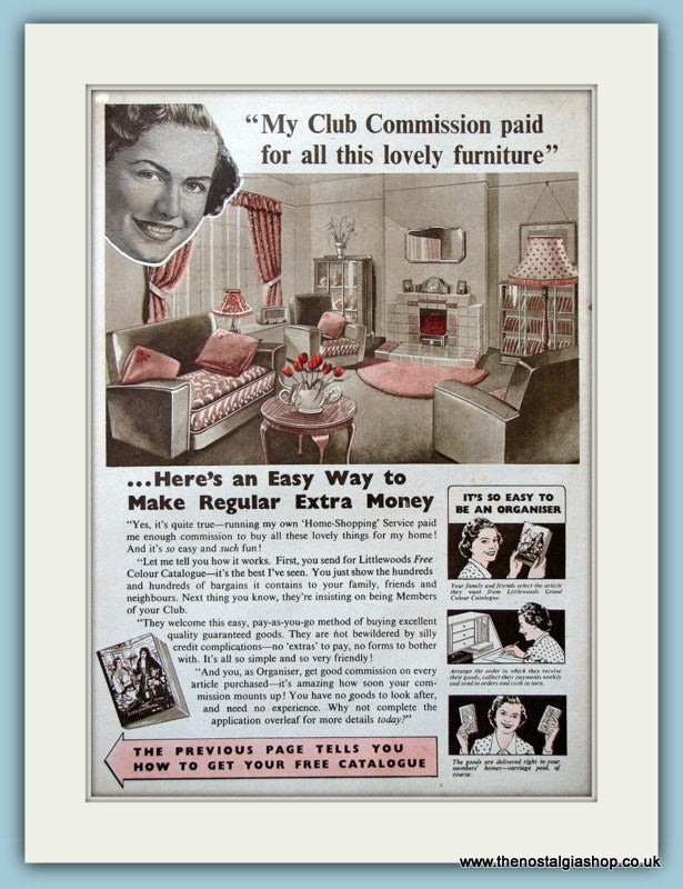 Littlewoods Catalogue Original Advert 1955 (ref AD4701)