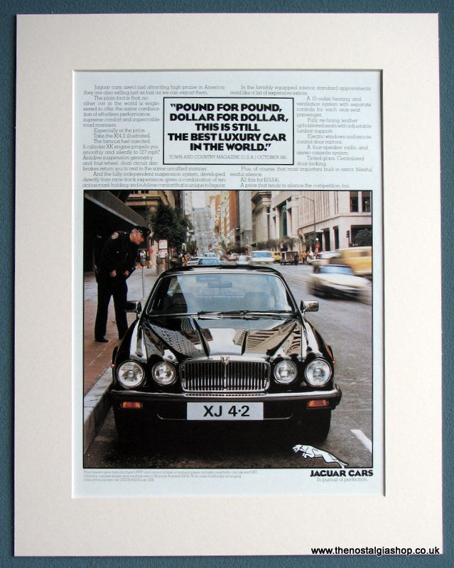 Jaguar XJ 4.2 1982 Original Advert (ref AD1693)