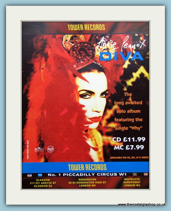 Annie Lennox Diva 1992 Original Advert (ref AD3059)