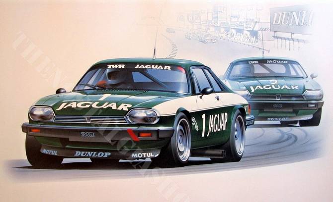 Jaguar XJ-S TWR Group A Racing car 1984,  large  print