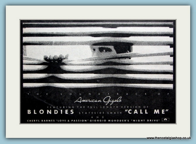 Blondie Call Me. 1980 Original Advert (ref AD2067)