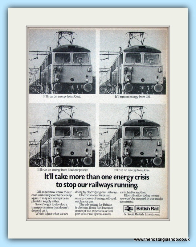 British Rail Electric Locomotives Original Advert 1974 (ref AD6550)