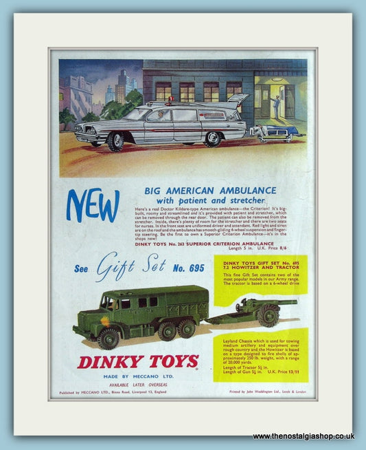 Dinky Toys Big American Ambulance. Original Advert 1962 (ref AD2829)