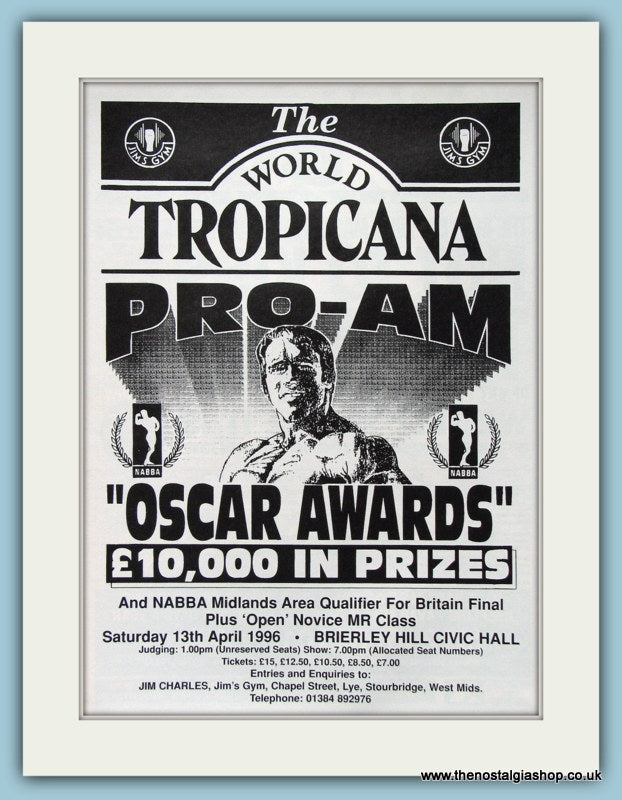 The World Tropicana Pro-Am Oscar Awards Original Advert 1996 (ref AD3939)