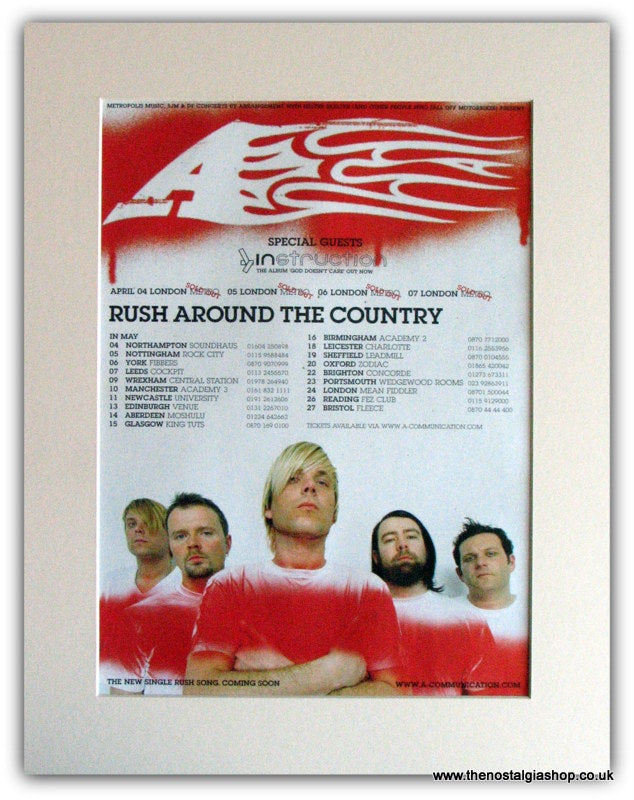 A - "Rush Around The Country" tour original advert(AD5003K)