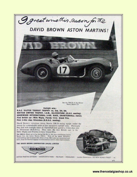 Aston Martin Wins Original Advert 1953 (ref AD6757)