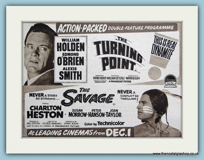 The Turning Point starring William Holden, 1952 Original Advert (ref AD3221)