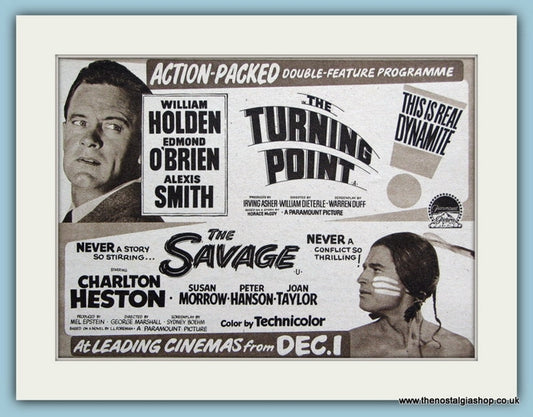 The Turning Point starring William Holden, 1952 Original Advert (ref AD3221)