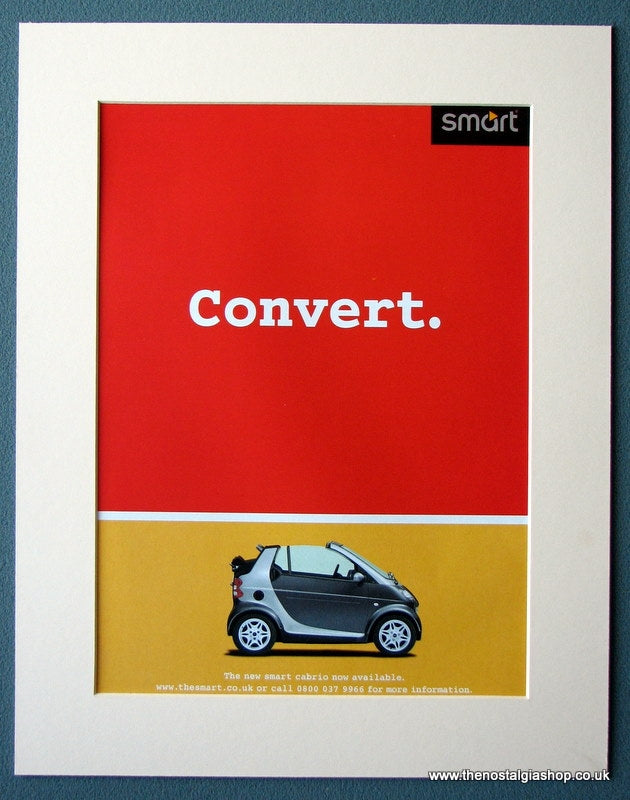 Smart Cabrio Convert  2001 Original Advert (ref AD1238)