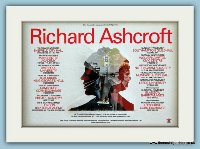 Richard Ashcroft Tour Dates Original Advert 2002 (ref AD1974)