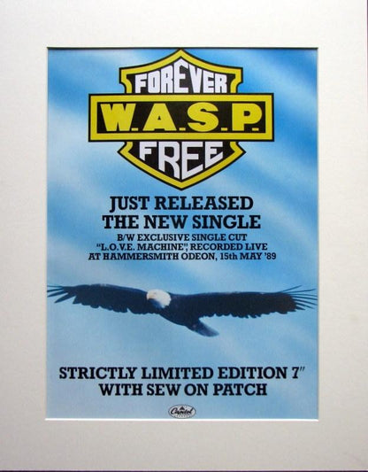 W.A.S.P. Set of 3 Original Adverts 1989 (ref AD897)