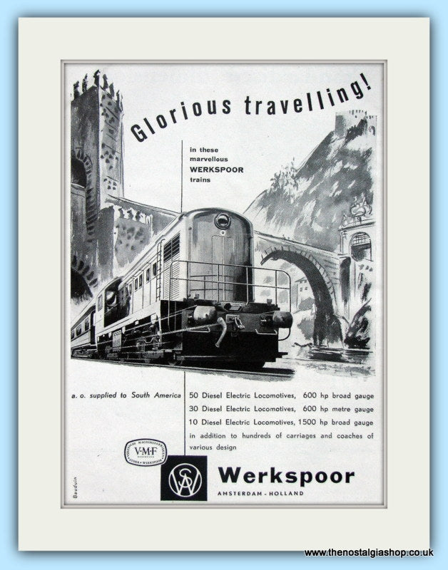 Werkspoor Trains Original Advert 1955 (ref AD6491)