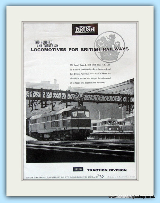 Brush Locomotives for British Railways. Original Advert 1961 (ref AD6167)