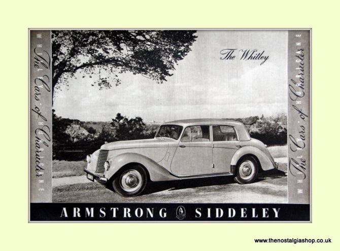 Armstrong Siddeley The Whitley Original Advert 1952 (ref AD6670)